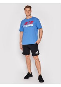 New Balance T-Shirt MT03513 Granatowy Relaxed Fit. Kolor: niebieski. Materiał: bawełna #2