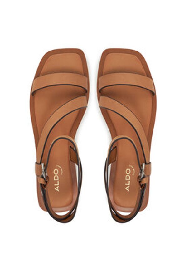 Aldo Sandały Grugar 13966799 Brązowy. Kolor: brązowy. Materiał: skóra