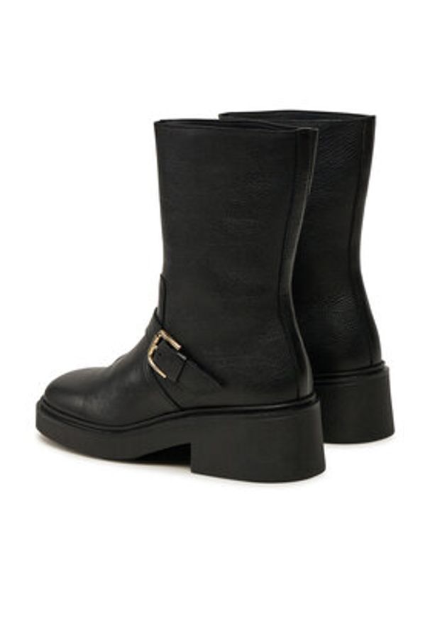Pollini Botki SA24086G1LTC0000 Czarny. Kolor: czarny. Materiał: skóra
