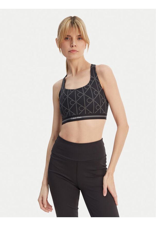 Calvin Klein Performance Biustonosz sportowy Icon LVGWS6K347 Czarny. Kolor: czarny. Materiał: syntetyk