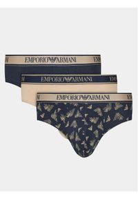Komplet 3 par slipów Emporio Armani Underwear. Kolor: beżowy