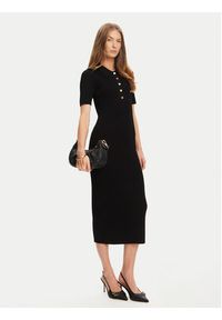 MICHAEL Michael Kors Sukienka dzianinowa MT5832333D Czarny Slim Fit. Kolor: czarny. Materiał: wiskoza #4
