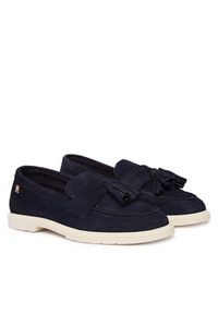 TOMMY HILFIGER - Tommy Hilfiger Mokasyny Light Suede Tassel Loafer FW0FW09285 Granatowy. Kolor: niebieski. Materiał: zamsz, skóra #5