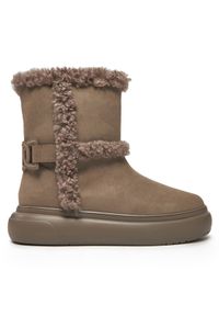 TwinSet - TWINSET Śniegowce 242TGT190 Brązowy. Kolor: brązowy. Materiał: zamsz, skóra