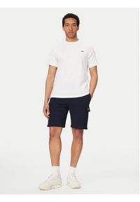 Lacoste T-Shirt TH0003 Biały Regular Fit. Kolor: biały. Materiał: syntetyk #5