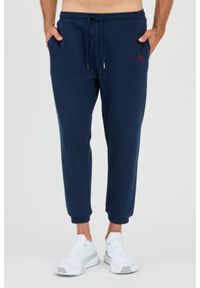 La Martina - LA MARTINA Granatowe męskie spodnie dresowe, Rozmiar XL. Kolor: niebieski. Materiał: dresówka #1
