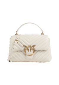 Pinko - PINKO Biała kopertówka Love Lady Puff Mini CL. Kolor: biały. Materiał: pikowane. Styl: casual, elegancki #4