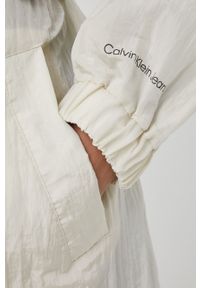 Calvin Klein Jeans kurtka J20J218267.PPYY damska kolor beżowy przejściowa. Kolor: beżowy #3