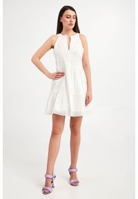 Twinset Milano - Sukienka TWINSET. Materiał: koronka. Długość rękawa: bez rękawów. Wzór: aplikacja, koronka. Długość: mini #3