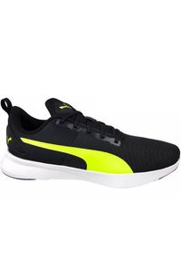 Buty treningowe męskie Puma Flyer Runner Mesh. Zapięcie: sznurówki. Kolor: czarny. Materiał: guma, materiał, tkanina, syntetyk. Szerokość cholewki: normalna