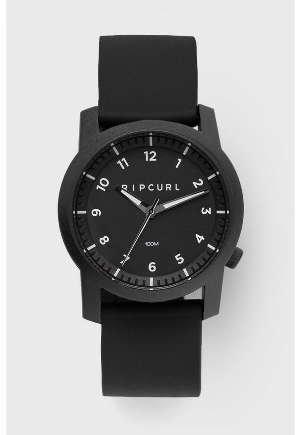 Rip Curl zegarek męski kolor czarny. Kolor: czarny. Materiał: tworzywo sztuczne, materiał