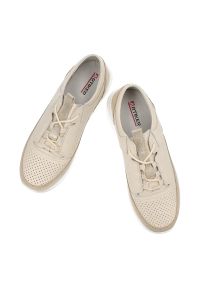 Beżowe Sneakersy Artiker Sportowe Obuwie Damskie. Okazja: na spacer. Kolor: beżowy. Materiał: materiał. Wzór: ażurowy. Sezon: lato. Sport: turystyka piesza #4