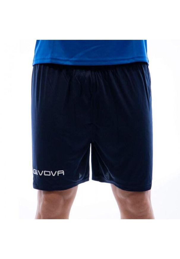 Szorty sportowe Givova One dziecięce niebieskie 4XS. Okazja: na uczelnię. Kolor: niebieski. Materiał: materiał. Styl: sportowy. Sport: joga i pilates