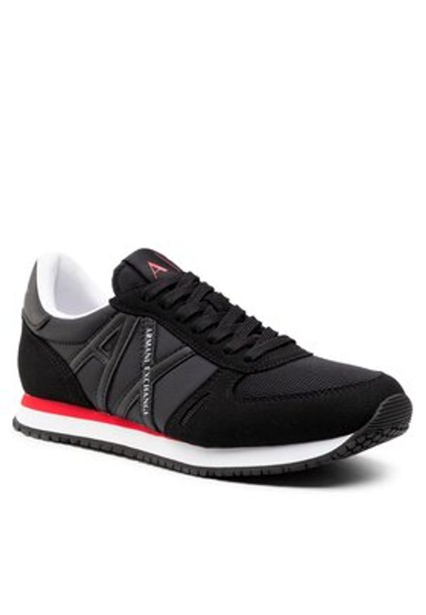 Armani Exchange Sneakersy XUX017 XCC68 00002 Czarny. Kolor: czarny. Materiał: materiał