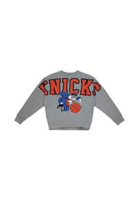 Mitchell & Ness - Damski polar z logo New York Knicks. Kolor: szary. Materiał: polar #1