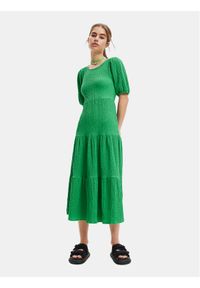 Desigual Sukienka codzienna 23SWVW45 Zielony Regular Fit. Okazja: na co dzień. Kolor: zielony. Materiał: wiskoza. Typ sukienki: proste. Styl: casual