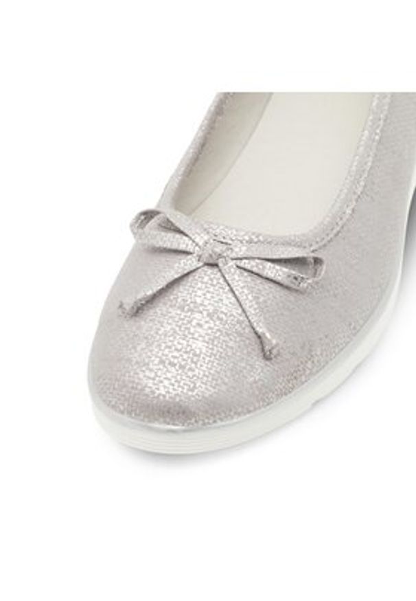 Clara Barson Baleriny WYL3650-3 Srebrny. Kolor: srebrny. Materiał: skóra