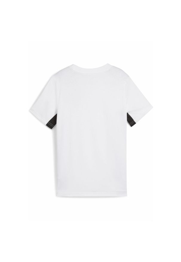 Puma - Młodzieżowa koszulka Active Sports z grafiką PUMA White. Kolor: biały. Materiał: guma. Wzór: nadruk
