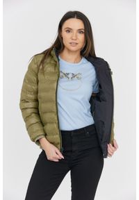 Blauer USA - BLAUER Czarno-zielona damska dwustronna kurtka Stella reversible down jacket, Rozmiar L. Kolor: zielony #2