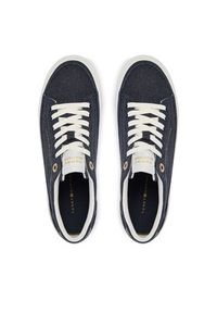 TOMMY HILFIGER - Tommy Hilfiger Tenisówki Th Foxing Platform Washed Canvas FW0FW09172 Niebieski. Kolor: niebieski. Materiał: materiał. Obcas: na platformie #4