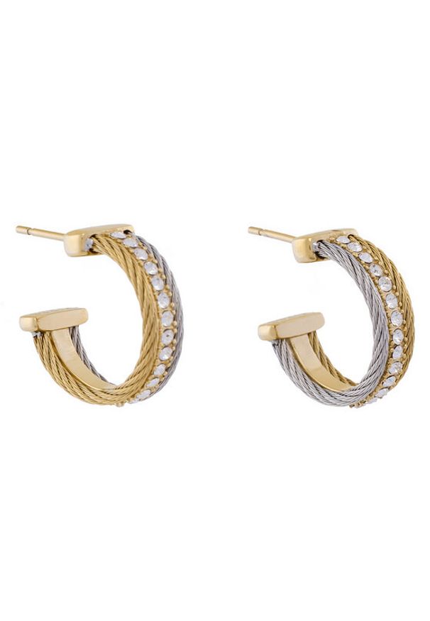 Guess Kolczyki JUBE05 392JW Złoty. Materiał: metalowe. Kolor: złoty