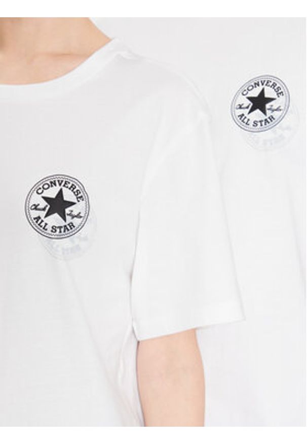Converse T-Shirt Unisex Go-To All Star Patch 10025072-A02 Biały Regular Fit. Kolor: biały. Materiał: bawełna