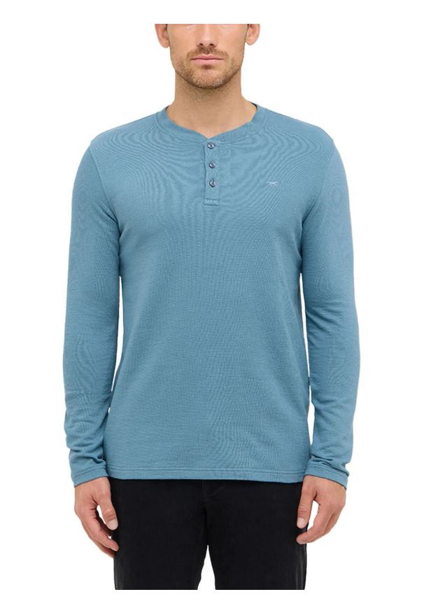 Męski Longsleeve Mustang Style Atchison Bluestone 1016877 5180. Długość rękawa: długi rękaw