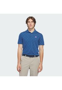 Adidas - Koszulka Polo Ultimate365 Essence Print Climacool. Typ kołnierza: polo. Kolor: niebieski. Długość rękawa: krótki rękaw. Długość: krótkie. Wzór: nadruk. Styl: sportowy #1