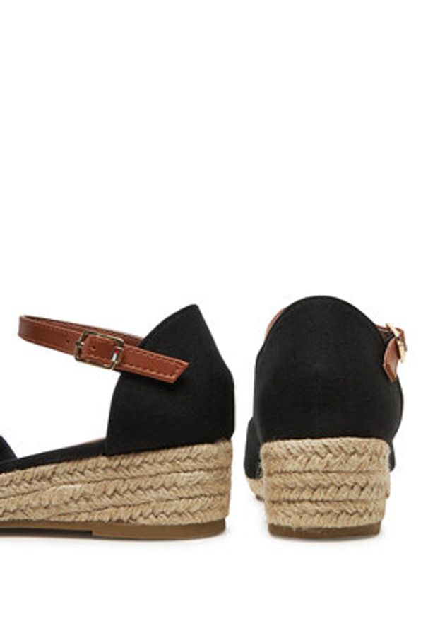 TOMMY HILFIGER - Tommy Hilfiger Espadryle T3A7-33801-0048 S Czarny. Kolor: czarny. Materiał: materiał