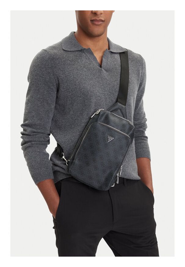 Guess Saszetka HMMILO P5226 Szary. Kolor: szary. Materiał: skóra