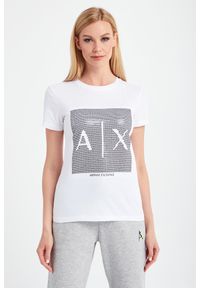 Armani Exchange - T-SHIRT ARMANI EXCHANGE. Materiał: bawełna. Długość rękawa: krótki rękaw. Długość: krótkie. Wzór: nadruk #2