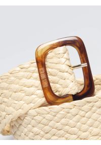 Big-Star - Pasek damski pleciony kremowy Piel 102. Kolor: kremowy. Materiał: tkanina #4