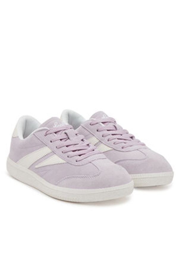 Leaf Sneakersy LAKKA301R Fioletowy. Kolor: fioletowy. Materiał: skóra, zamsz