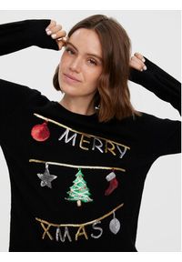 Vero Moda Sweter Merryxmas 10272463 Czarny Regular Fit. Kolor: czarny. Materiał: syntetyk #3