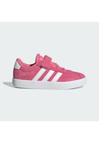 Adidas - Buty VL Court 3.0. Kolor: biały, wielokolorowy, różowy, szary