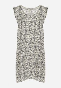 Born2be - Szara Rozkloszowana Sukienka Bawełniana bez Rękawów w Wzór Paisley Tullio. Okazja: na co dzień. Kolor: szary. Materiał: bawełna. Długość rękawa: bez rękawów. Wzór: paisley. Styl: elegancki, casual #6