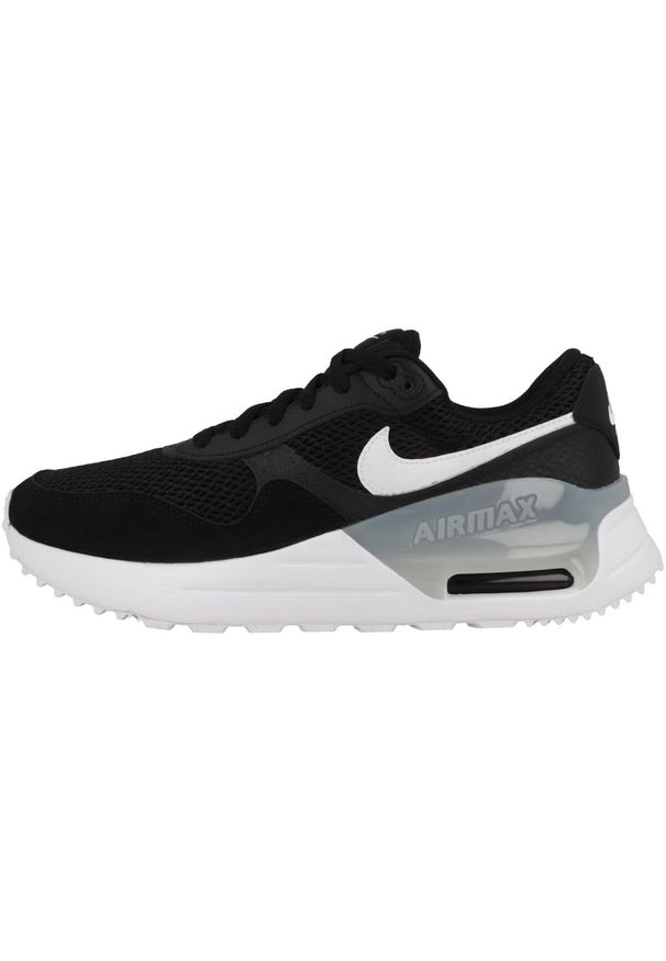 Buty do chodzenia damskie Nike W Air Max System. Kolor: czarny. Materiał: skóra, syntetyk, tkanina, materiał. Model: Nike Air Max. Sport: turystyka piesza
