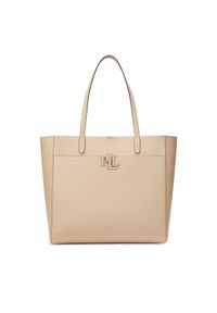 Lauren Ralph Lauren - Torebka LAUREN RALPH LAUREN. Kolor: beżowy