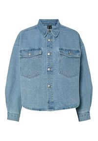 Pieces Kurtka jeansowa Tamra 17157410 Niebieski Regular Fit. Kolor: niebieski. Materiał: bawełna