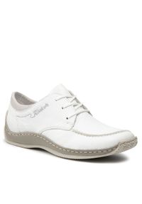 Półbuty Rieker L1717-80 Weiss. Kolor: biały. Materiał: skóra #1
