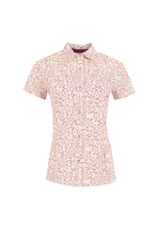 Regatta - Travel Packaway damska koszula z krótkim rękawem. Kolor: biały. Materiał: materiał. Długość rękawa: krótki rękaw. Długość: krótkie. Sport: turystyka piesza