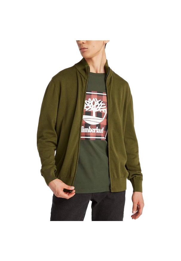 Timberland - Sweter z Zamkiem Williams River Rozmiar M Zielony - TB0A2BMZ302. Kolor: zielony. Materiał: bawełna