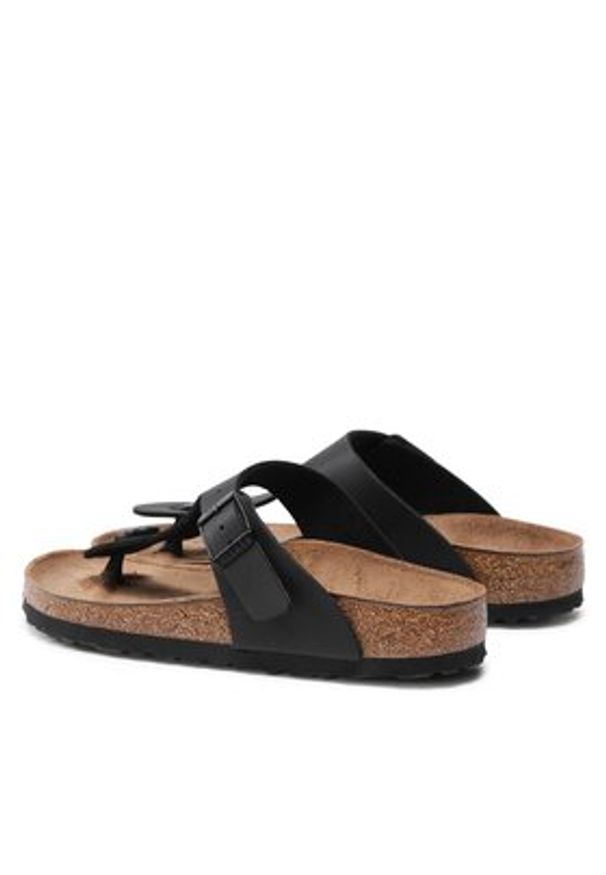 Birkenstock Japonki Gizeh 0043693 Czarny. Kolor: czarny. Materiał: skóra