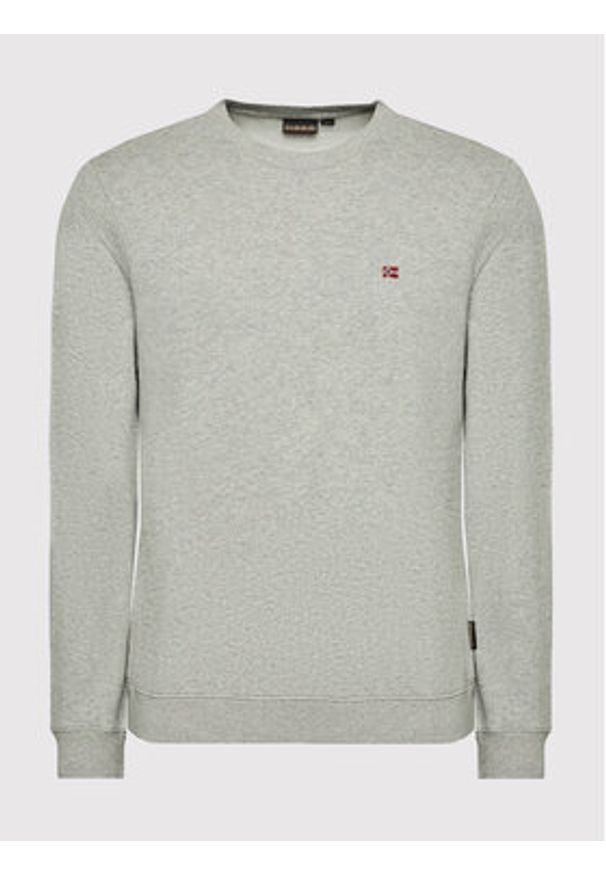 Napapijri Bluza Balis Crew NP0A4FQW Szary Regular Fit. Kolor: szary. Materiał: bawełna