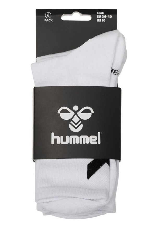 Skarpetki białe Hummel hmlCHEVRON 6-PACK SOCKS uniwersalne. Kolor: biały