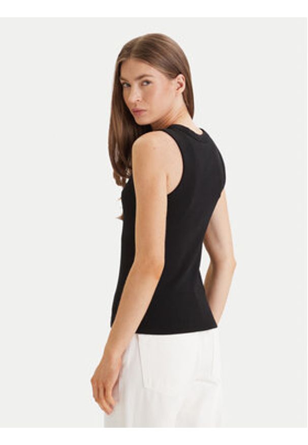 Calvin Klein Jeans Top LV047E200G Czarny Slim Fit. Kolor: czarny. Materiał: bawełna