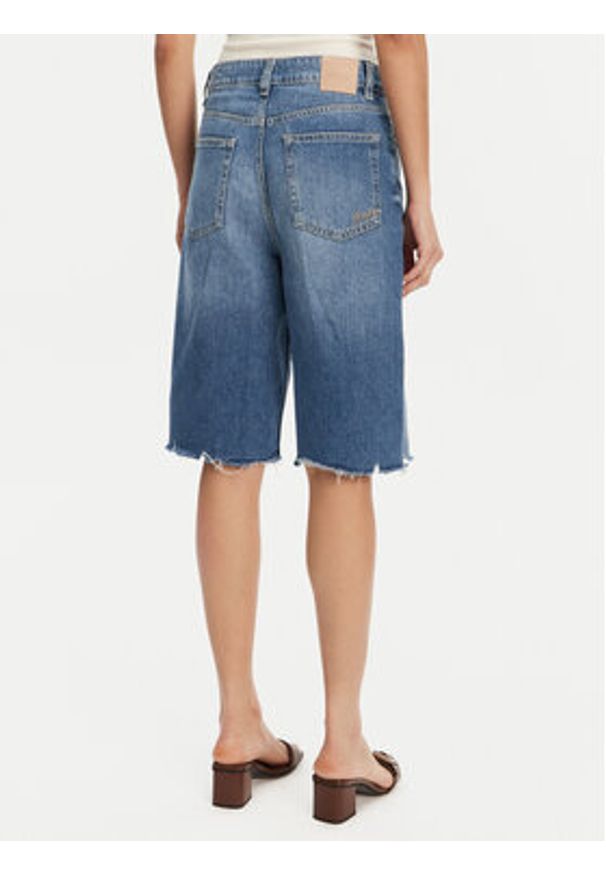 BOSS Szorty jeansowe 50534213 Niebieski Relaxed Fit. Kolor: niebieski. Materiał: bawełna