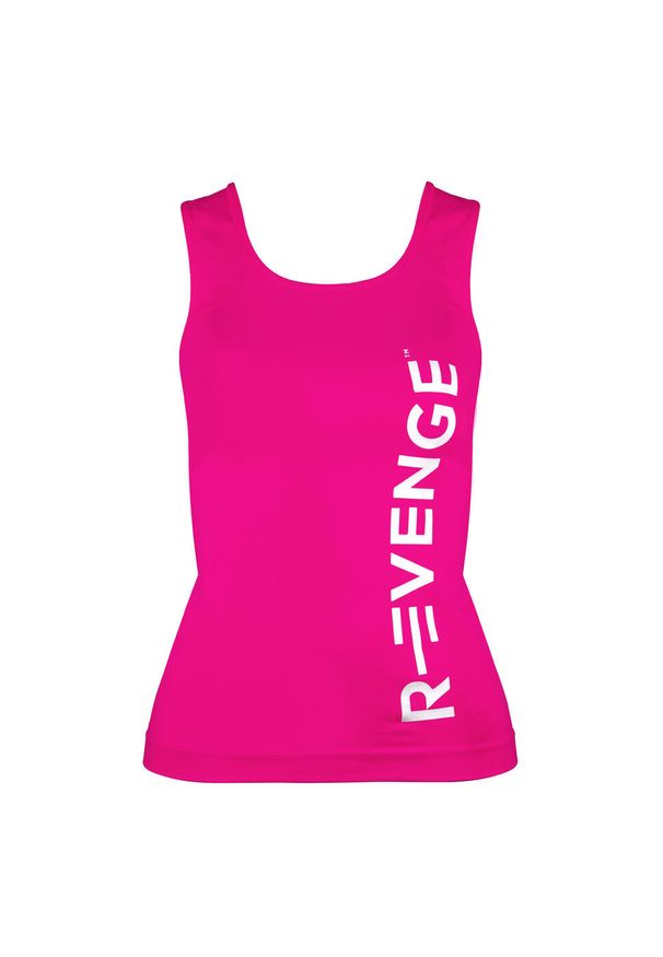 R-EVENGE - Koszulka bez rękawów techniczna damska techniczna Q-skin, czarna. Kolor: różowy. Materiał: elastan, poliamid. Długość rękawa: bez rękawów. Sport: fitness