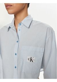 Calvin Klein Jeans Koszula J20J222614 Niebieski Cropped Fit. Kolor: niebieski. Materiał: bawełna #4