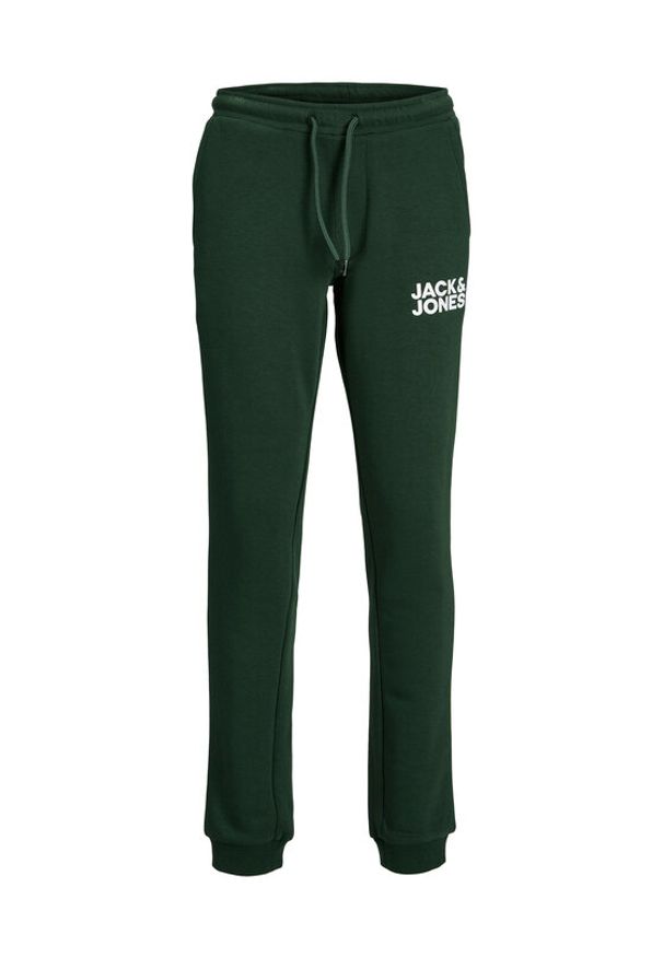 Jack&Jones Junior Spodnie dresowe 12179798 Zielony Slim Fit. Kolor: zielony. Materiał: bawełna